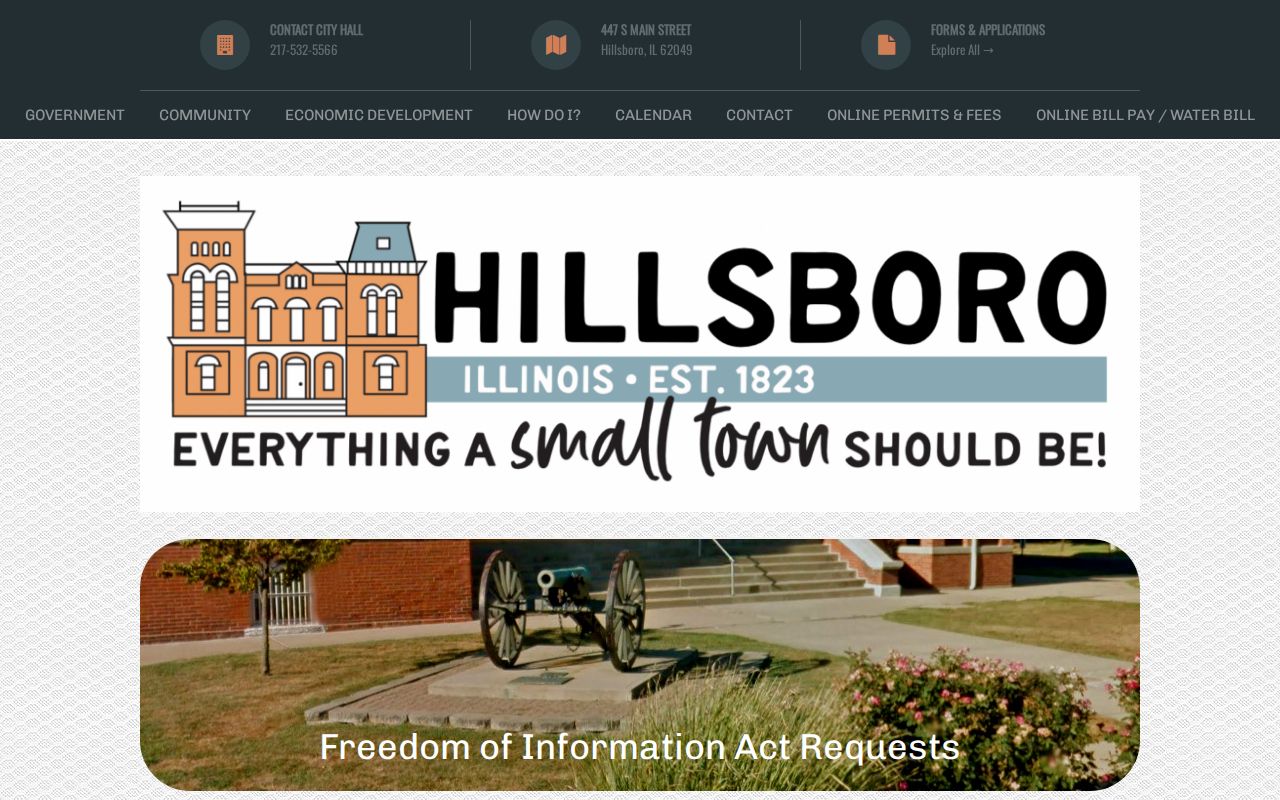 Hillsboro criminal records FOIA request instructions