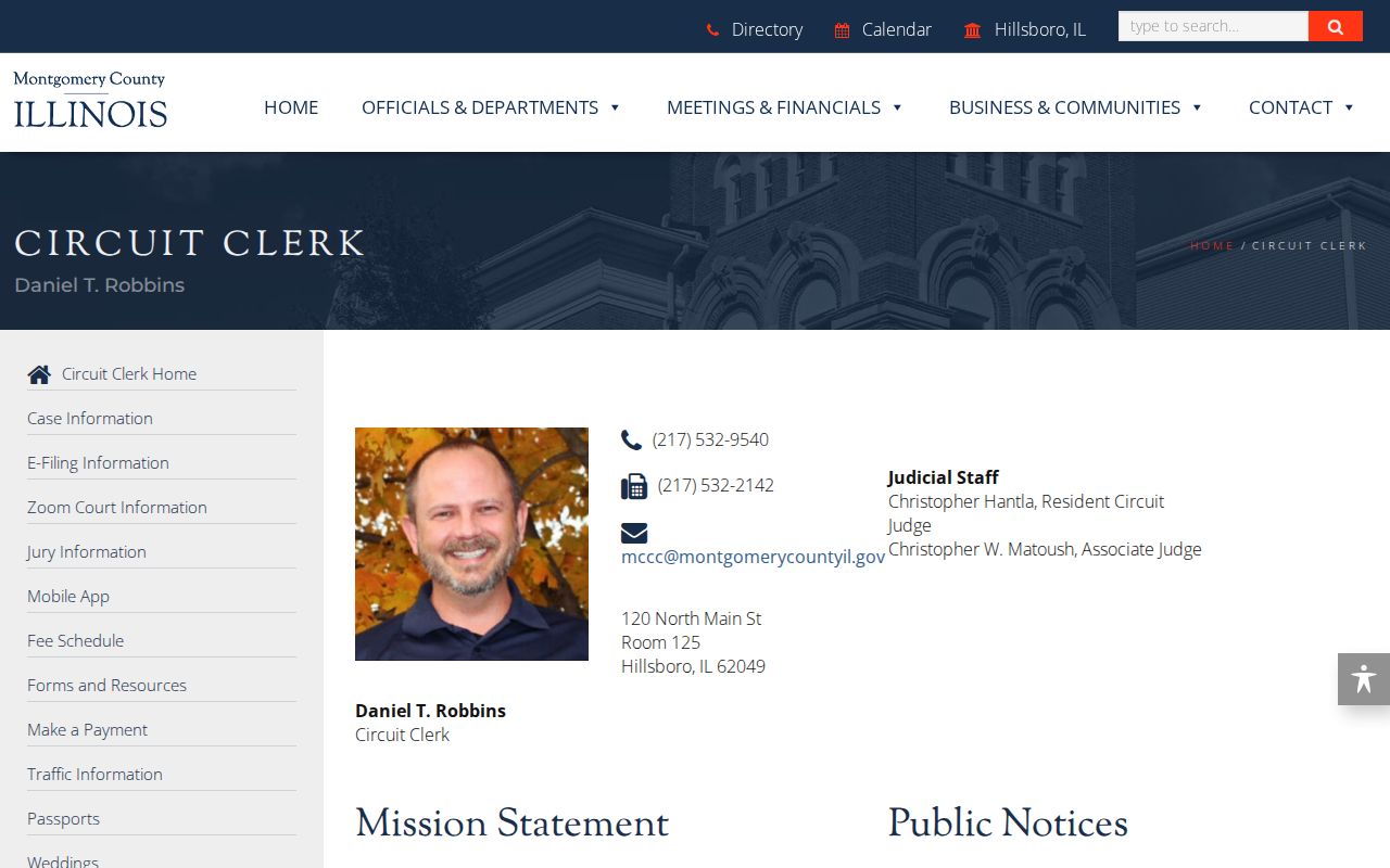 Montgomery County criminal court cases Circuit Clerk page