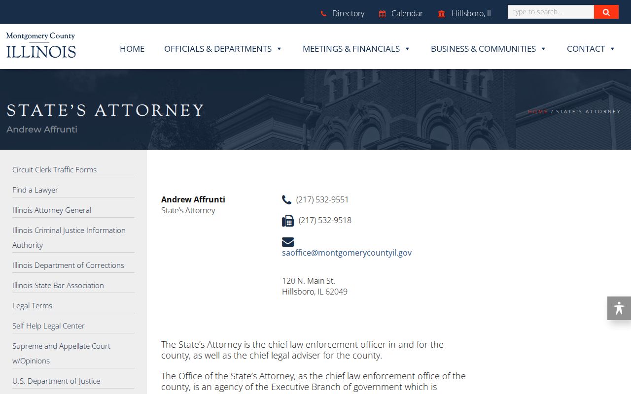 Montgomery County criminal history State's Attorney source
